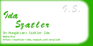 ida szatler business card